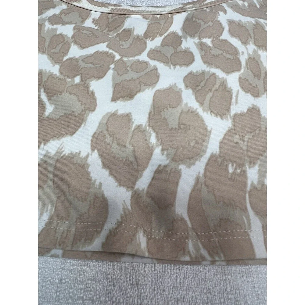 Aerie Scoop Swimwear Top Bikini Pullover Size Small Leopard Animal Print
